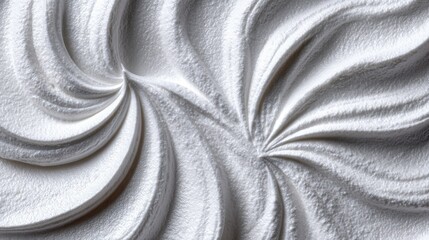Poster - Swirling, textured, white powder abstract pattern