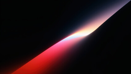 Poster - Abstract dark background with a diagonal gradient of red orange and white light shining through