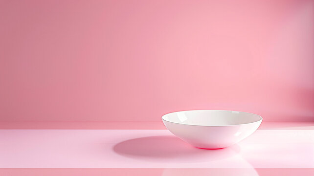 Pink smooth catwalk background, backdrop copy space