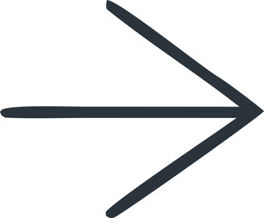Poster - Pointing the way: A hand-drawn directional arrow, its simple design conveying a sense of direction, movement and guidance, perfect for any concept related to instructions or forward motion.