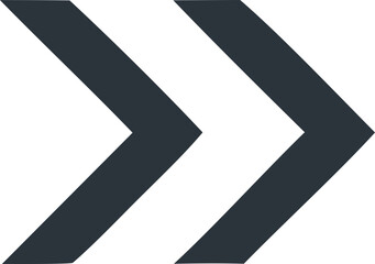 Poster - Double Chevron Right: A graphic illustration of two chevron arrows pointing right, indicating direction or progression in a sleek and modern design.