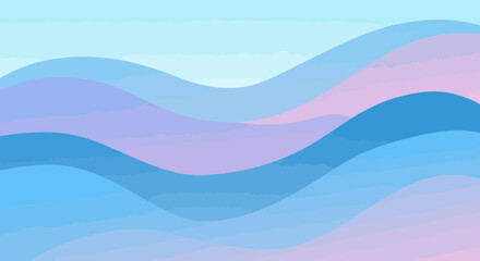 Wall Mural - Abstract Wavy Background in Pastel Gradient