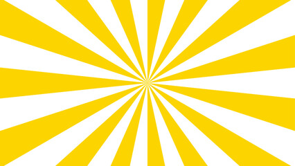 Aufkleber - Abstract vibrant radial swirl pattern with alternating curved yellow and white segments spiraling. Dynamic, hypnotic pinwheel effect with smooth wave rotation and motion. 