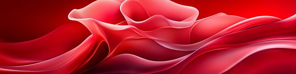 Fototapete - Dynamic Abstract Design with Swirls of Light on a Fiery Red Background, Modern Art Aesthetic