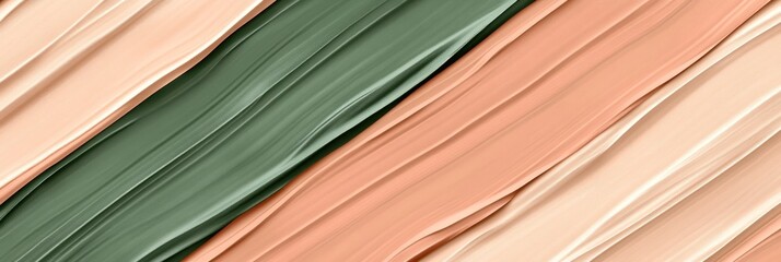 Fototapete - Abstract Diagonal Stripes in Soft Sage Green and Pink Tones for Modern Backgrounds and Designs