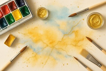 Poster - Tools for Watercolor Art: Stunning Painting Supplies