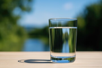Poster - Clear beverage container filled with pure water