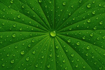 Aufkleber - Dew forming on a lush green foliage