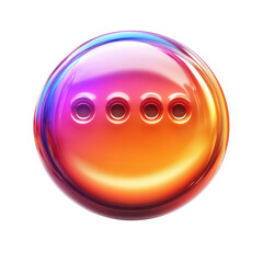 Leinwandbilder - Abstract Colorful Orb Circular Design with Metal Accents Spherical Art on transparent background