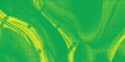 Aufkleber - Dots halftone yellow green color pattern gradient texture background.