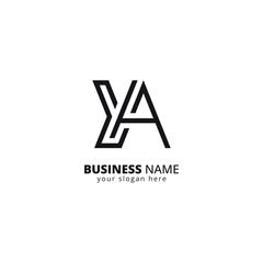 Poster - Creative Y and A Letter Monogram Logo Design. Initial Vector Template.