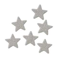 Wall Mural - png sparkling silver glitter stars
