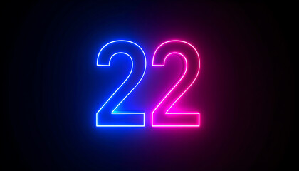 Poster - Neon numbers 