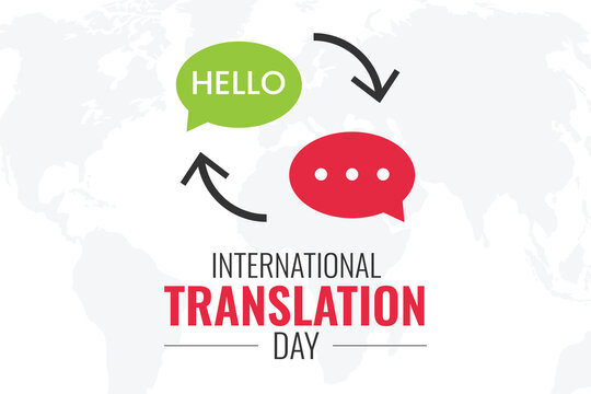 Translation Day on September 30 for banner or poster template. Vector