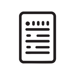 Poster - A minimalist outline icon of a document with various lines.