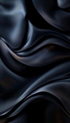 Poster - Elegant abstract design with dark shades and delicate folds, ideal for modern wallpaper decoration.