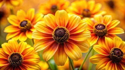 Wall Mural - Close-up of delicate flowers with five-petaled arrangement