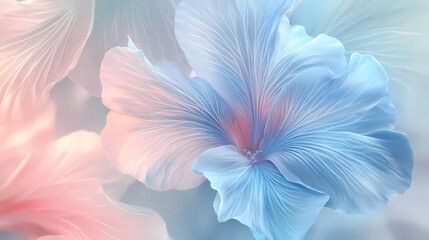 Wall Mural - Delicate Pastel Flowers in Soft Focus