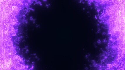 Poster - Abstract glowing purple energy portal with a dark center, creating a sci-fi digital visual effect