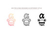 © TAMS - Alpha icon design with white background stock illustration