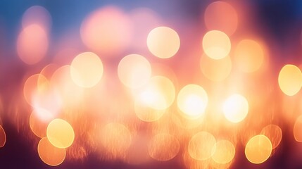 Poster - Enchanting Bokeh Effect with Warm Hues Abstract Lights Background Featuring Soft Circles of Light