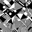 © Andy - Abstract geometric minimalist black and white vector background, abstract geometric seamless pattern