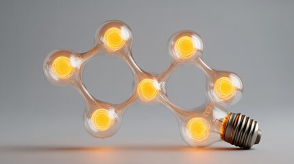 Poster - Light bulb with another light bulb inside representing innovative business ideas in a star map concept design