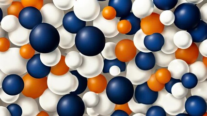 Poster - Dynamic display of colorful spheres in varied sizes and shades creates an engaging visual experience full of energy and art
