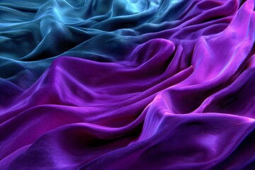 Poster - Abstract Gradient 3D Textured Background Featuring Elegant Curves in Blue and Purple Shades