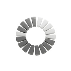 Fototapete - Grey spinning loader symbol for buffering waiting or loading status