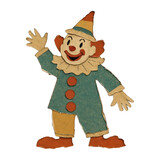 PNG Vintage cheerful clown illustration