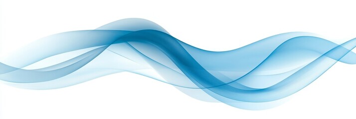 Poster - Elegant Light Blue Abstract Vector Waves Artwork for Modern Decorative Background Design Template