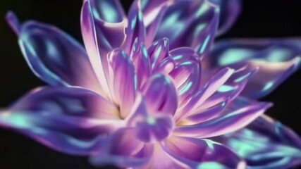 Wall Mural - Seamless Looping Video of Vivid Fantasy Flower Animation
