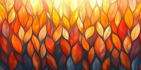 Poster - Elegant Abstract Golden Leaf Design with Reflective Surface for Stunning Prints and Backgrounds