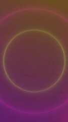 Poster - Animation of neon circles on colourful background