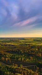 Wall Mural - a dynamic hyperlapse captures the expansive and picturesque latvian countryside, featuring a mix of 