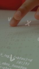 Poster - Animation of data processing over woman using coach over composition