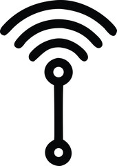 Poster - Abstract representation of a wi fi signal emanating from a stylized antenna or connection point