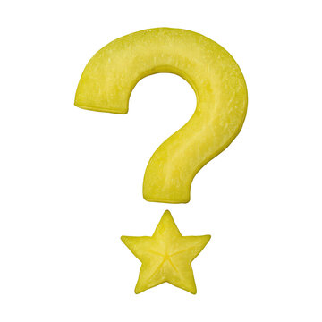 PNG Yellow question mark star