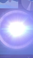 Poster - Animation of light in processing circle on scientific graph and data