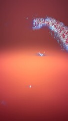 Poster - Animation of data processing over globe and orange background