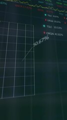 Poster - Animation of statistical and stock market data processing against green background