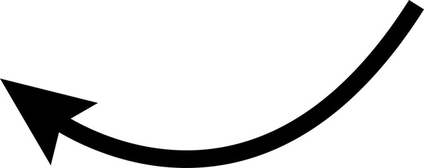 Poster - Black arrow curve upward to the right