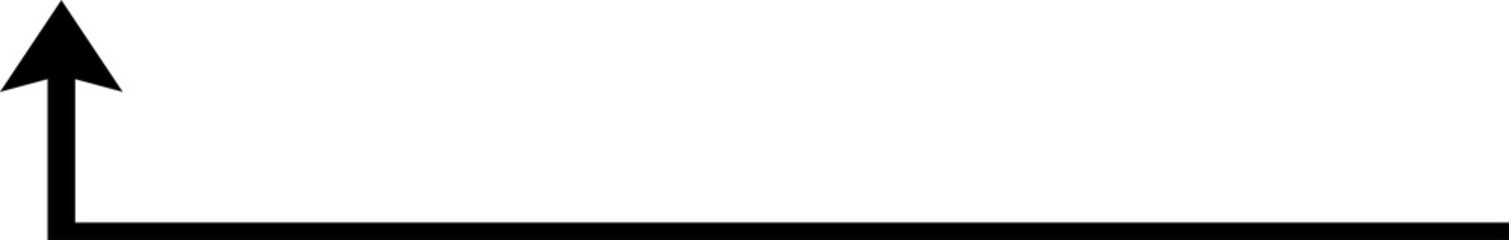 Poster - Black arrow pointing up on white background