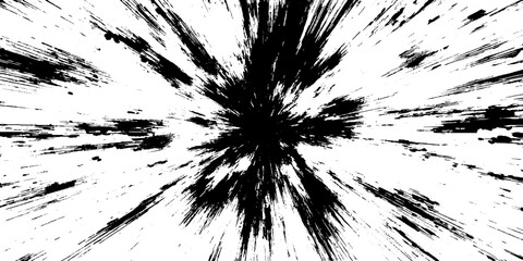 Poster - Abstract black and white radial burst design for dynamic backgrounds