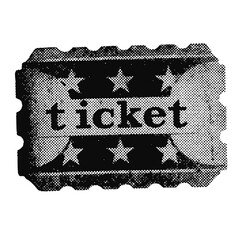 Poster - show ticket halftone grunge vector design element