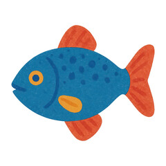 Poster - PNG Colorful cartoon fish illustration