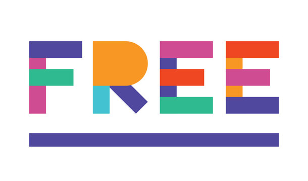 Illustration letter text label free origami isolated