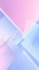 Poster - Animation. Abstract geometric shapes in soft pastel colors create a serene and modern background, featuring layered translucent elements and gentle gradients for artistic design purposes