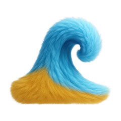 Poster - PNG Furry abstract wave art